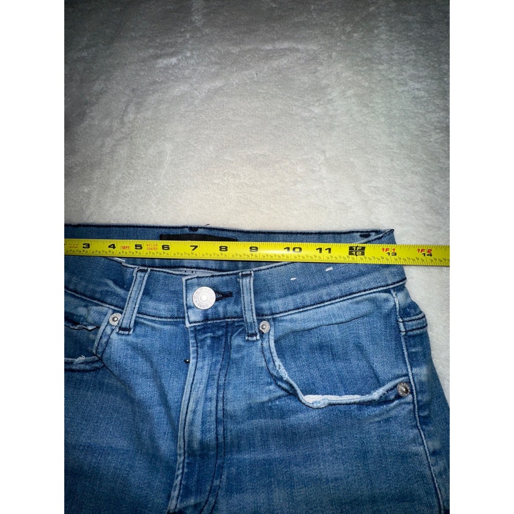 Express Hyper Stretch Ankle Legging High Rise Distressed Ripped Jeans - Picture 5 of 7